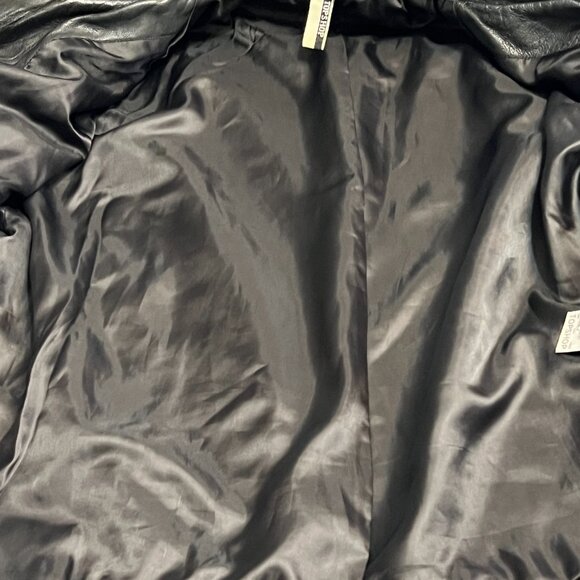 Topshop Women’s Genuine Leather Moto Biker Jacket Black Size US 8 UK 12 - Picture 13 of 13